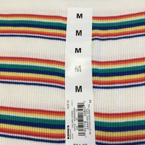 Junior short sleeve rainbow T-shirt Med NWT - Picture 2 of 5